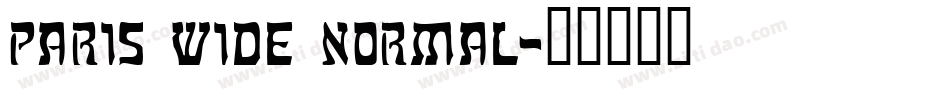 Paris Wide Normal字体转换